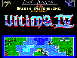 Ultima IV title screen for Sega Master System